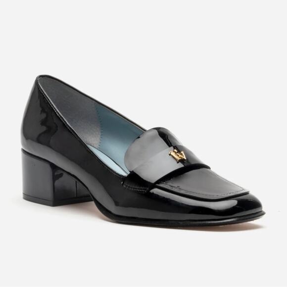 Frances Valentine Twiggy Soft Patent Loafer Black - Picture 1 of 16